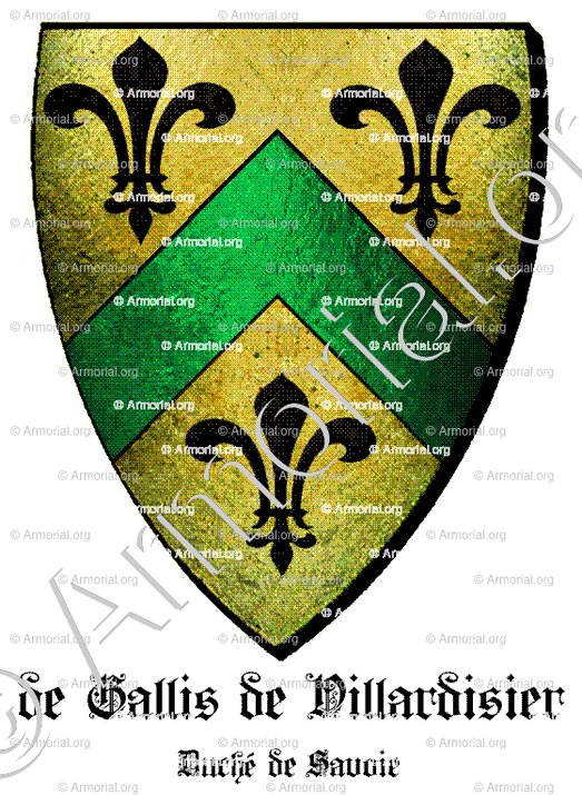 de GALLIS de VILLARDISIER_Duché de Savoie. Ducato di Savoia. Piemonte Savoia._France Italia