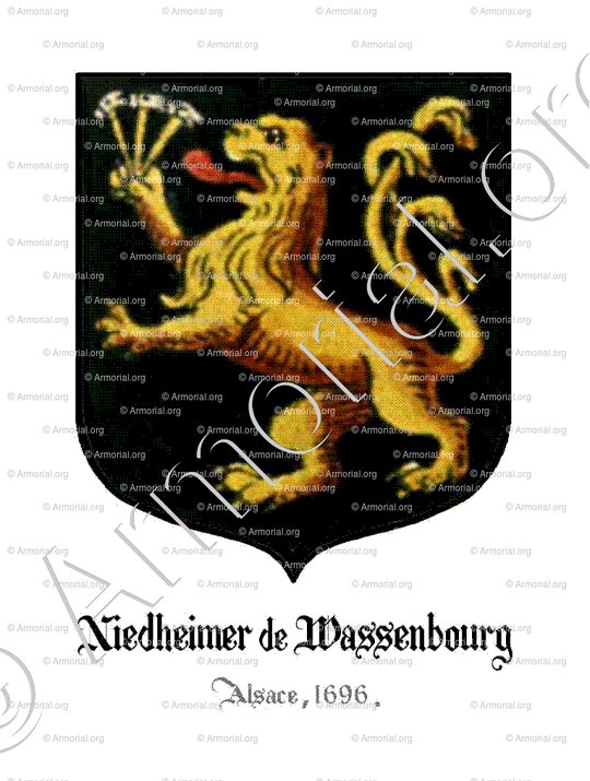 NIEDHEIMER de WASENBOURG (Alsace)_Blason enregistré sous le règne de Louis XIV_France (2)