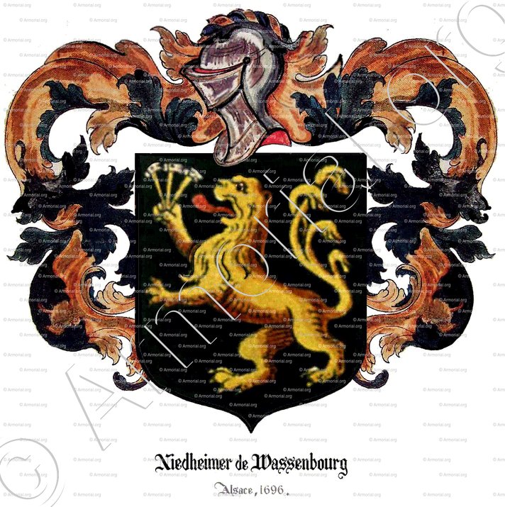 NIEDHEIMER de WASENBOURG (Alsace)_Blason enregistré sous le règne de Louis XIV_France (1)