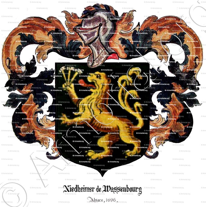 NIEDHEIMER de WASENBOURG (Alsace)_Blason enregistré sous le règne de Louis XIV_France (1)