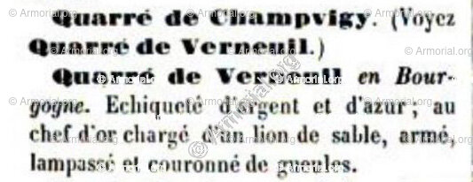 QUARRE de CHAMPVIGY