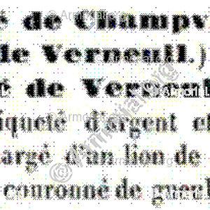 QUARRE d'ALIGNY olim de CHAMPVIGY (iiii)++