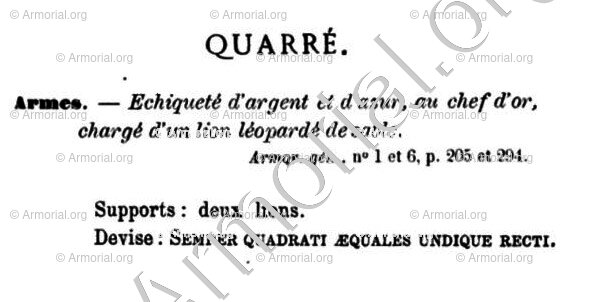 QUARRE de CHAMPVIGY