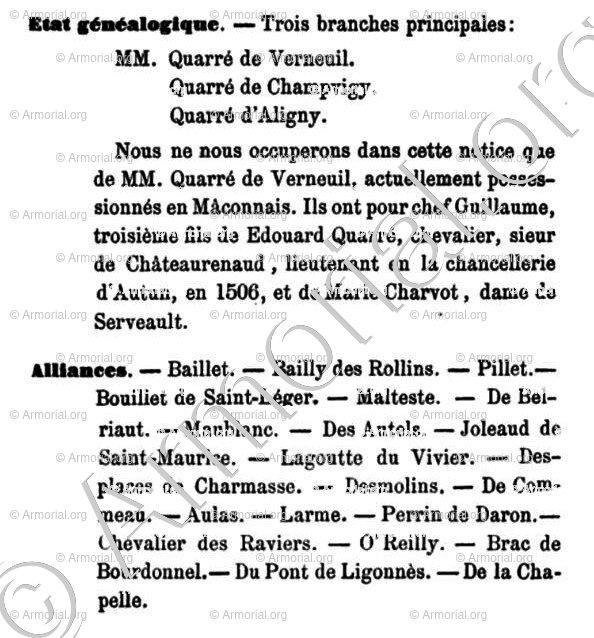 QUARRE de CHAMPVIGY