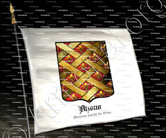 drapeau-ALZONO_Ancienne famille du Velay._France