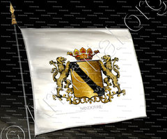 drapeau-SANDOVAL_Marchese di San Giovanni ed il titolo di principe di Castelreal 1649 e Castellano di Cefalù nel 1664. Sicilia._Italia (i) Ok
