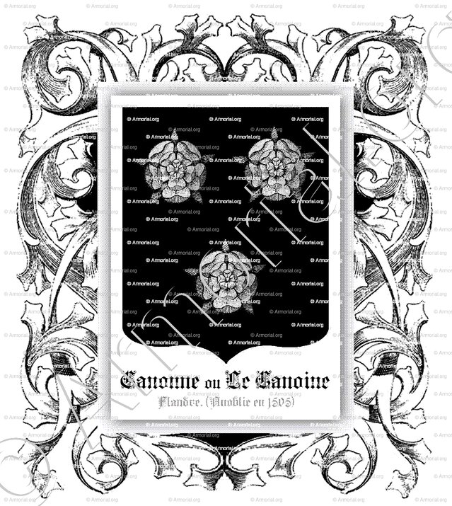CANONNE ou LE CANOINE_Flandre (anoblie en 1505)._France ++