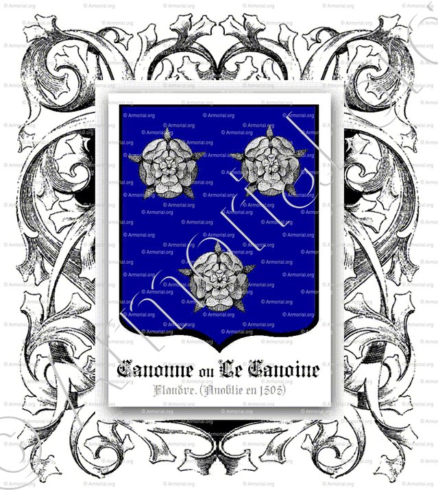 CANONNE ou LE CANOINE_Flandre (anoblie en 1505)._France ()++