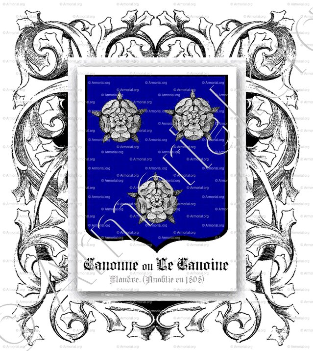CANONNE ou LE CANOINE_Flandre (anoblie en 1505)._France ()++