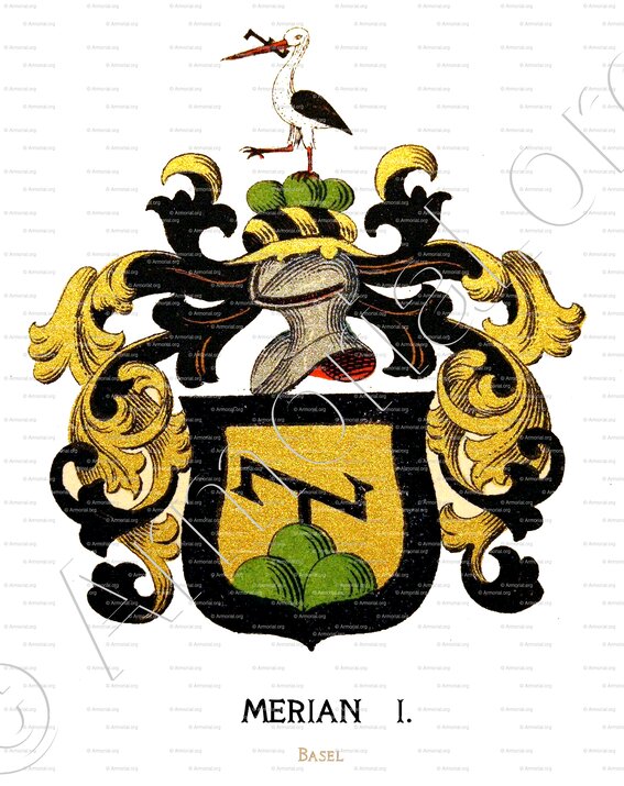 MERIAN_Wappenbuch der Stadt Basel . B.Meyer Knaus 1880._Schweiz.  (1)