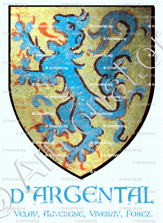 d'ARGENTAL_Velay, Auvergne, Vivaray, Forez, Gévaudan_France