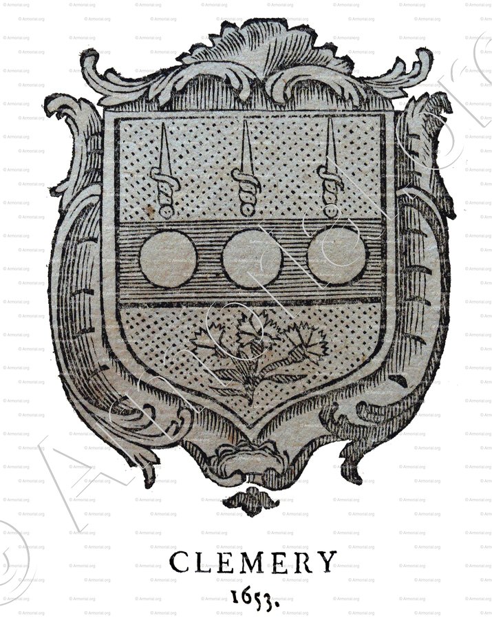 CLEMERY_Lorraine, Anobli en 1653._France ()