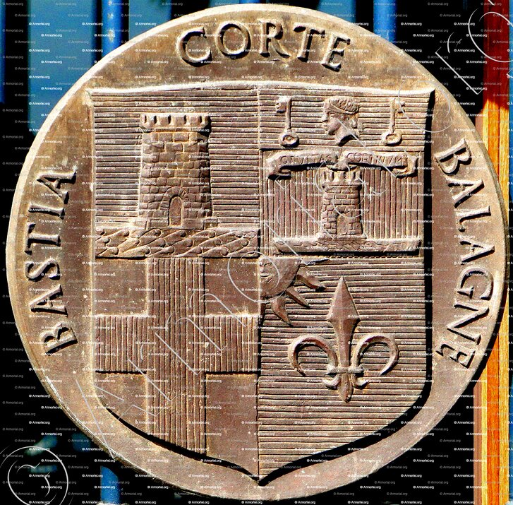 BASTIA, CORTE. BALAGNE_Plaque. I_Bastia.  Corse._France