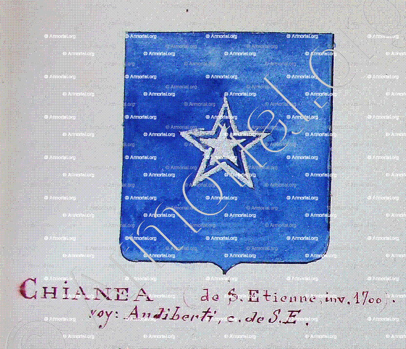 CHIANEA (de Saint-Etienne)_Armorial Nice. (J. Casal, 1902) (Bibl. mun. de Nice)_France (i)