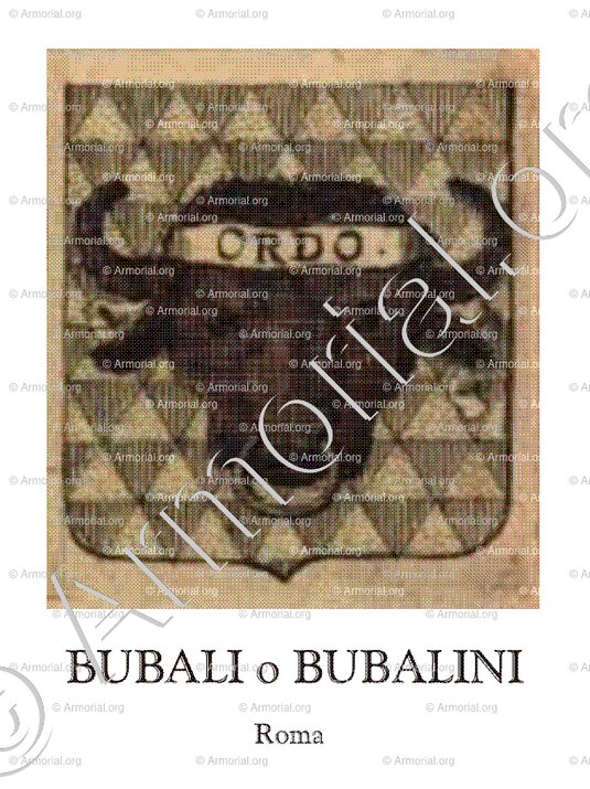 BUBALI o BUBALINI_Roma, 1660_Italia