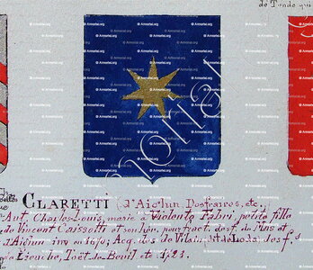 CLARETTI (d'Aiglun, Dosfraire)
