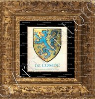 cadre-ancien-or-de COSME_Noblesse d'Anjou. Maison d'ancienne chevalerie du Maine, alliée en Poitou_France