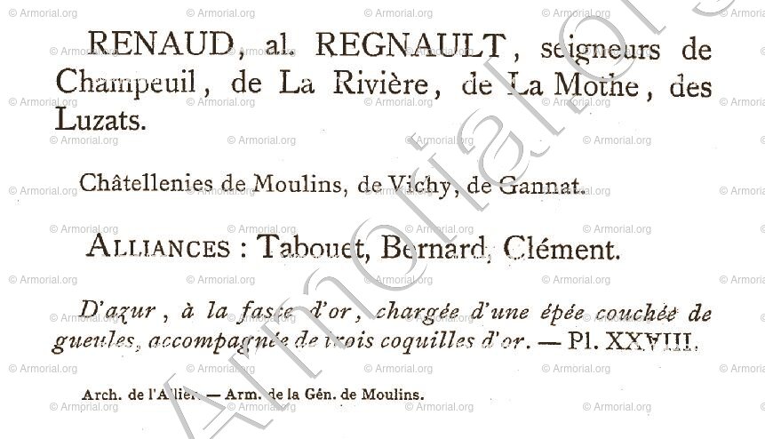 RENAUD alias REGNAULT
