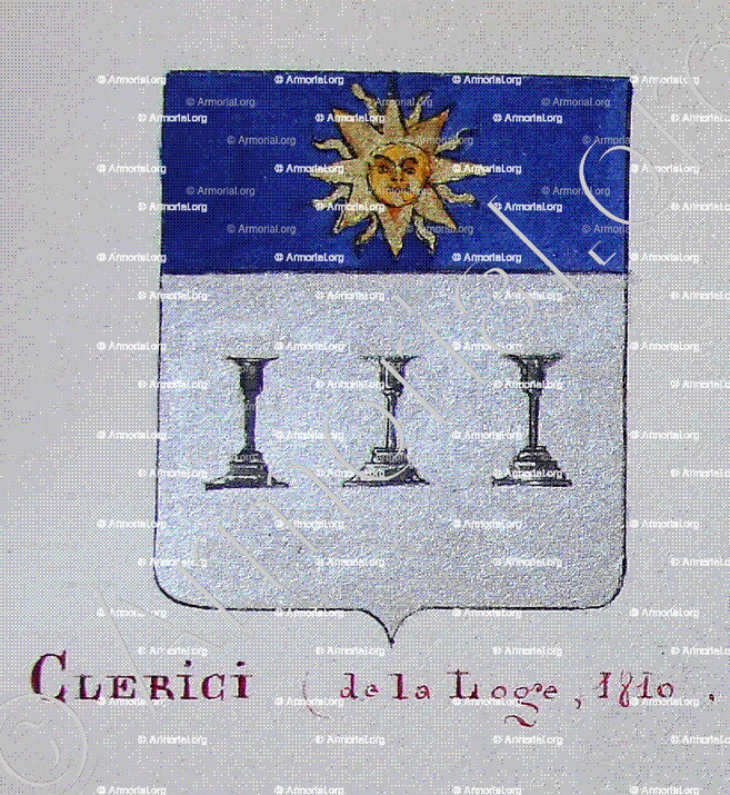 CLERICI (de la Loge)_Armorial Nice. (J. Casal, 1902) (Bibl. mun. de Nice)_France (i)