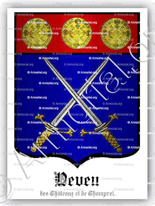 NEVEU_Sieurs des Châteaux et de Champrel. Normandie (4)