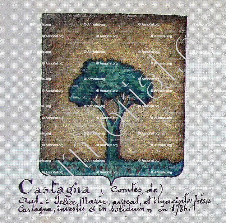 Comtes de CASTAGNA_Armorial Nice. (J. Casal, 1902) (Bibl. mun. de Nice)_France (i)