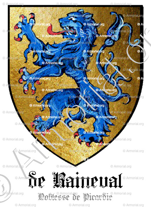 de RAINEVAL_Noblesse de Picardie_France