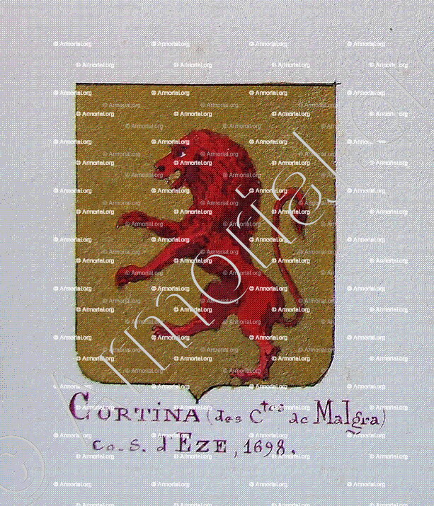 CORTINA (Comtes de MALGRA)_Armorial Nice. (J. Casal, 1902) (Bibl. mun. de Nice)_France (i)