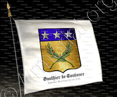 drapeau-GAULTIER de COUTANCE_Lyonnais, Secrétaire du roi 1728._France