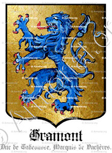 GRAMONT Duc de Caderousse, Marquis de Vachères.