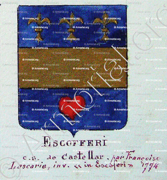 IN ESCOFFERI_Armorial Nice. (J. Casal, 1903) (Bibl. mun. de Nice)_France Devise.
