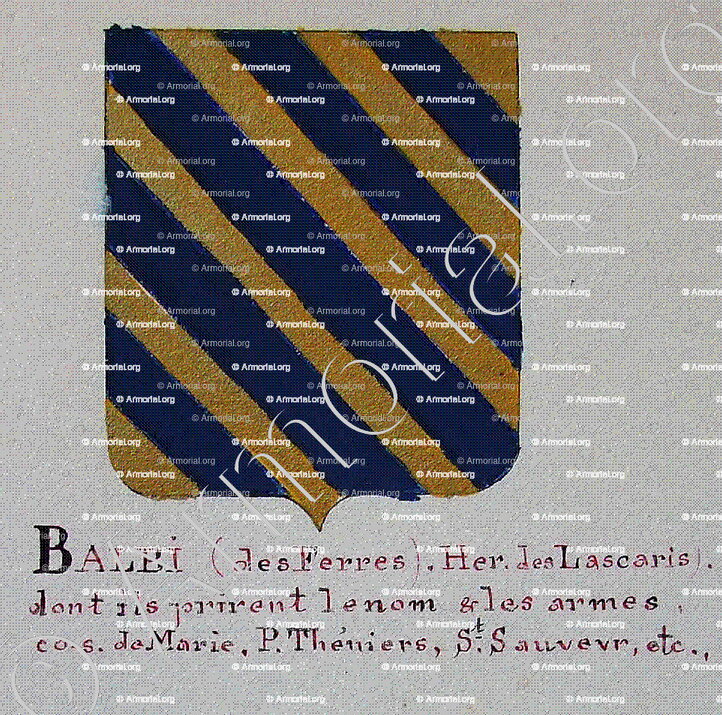 BALBI LACARARIS_Armorial Nice. (J. Casal, 1903) (Bibl. mun. de Nice)_France (i)
