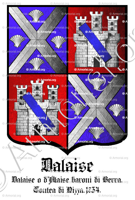 DALAISE barons de Berre; d'ALAISE ou ALAISE.