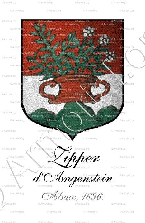 ZIPPER d'ANGENSTEIN_Alsace, 1696._Royaume de France  (1)