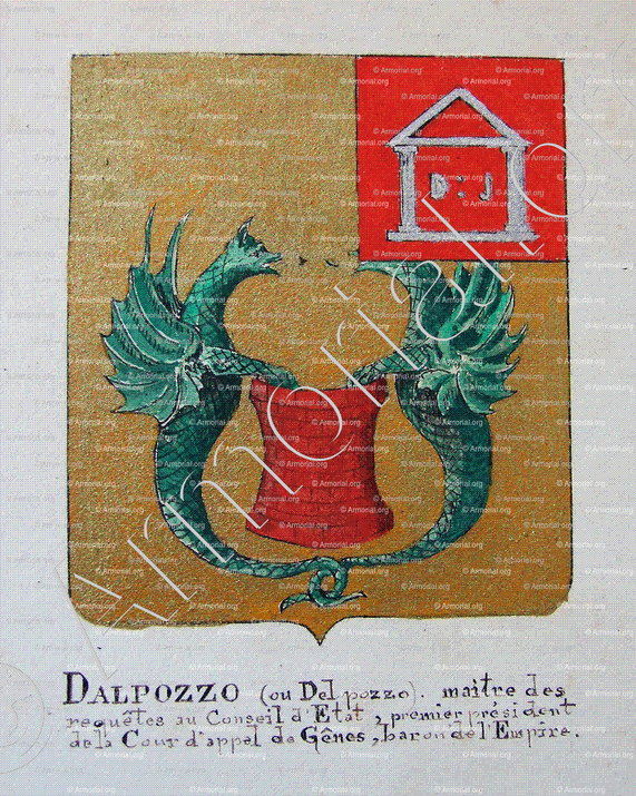 DALPOZZO ou DELPOZZO- Armorial Nice. (J. Casal, 1903) (Bibl. mun. de Nice)_France (1808 1814). (i)