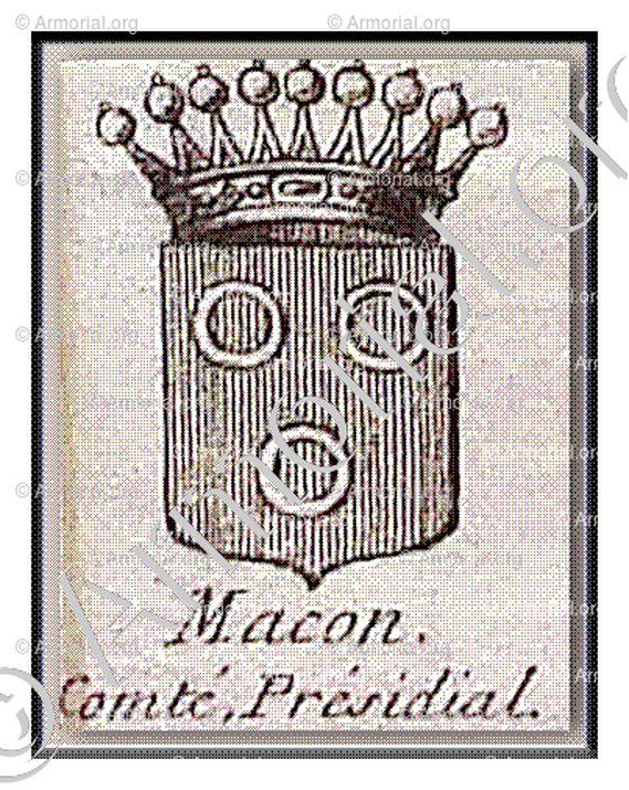 MACON_Armorial de Bourgogne et de Bresse, 1674. (J. Chevillard, 1726)._France. ()