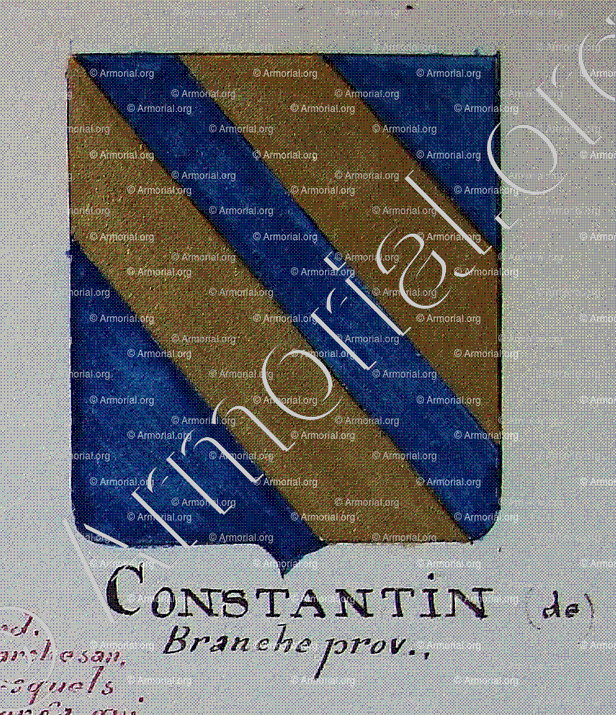de CONSTANTIN - Armorial Nice. (J. Casal, 1903) (Bibl. mun. de Nice) - France (i)