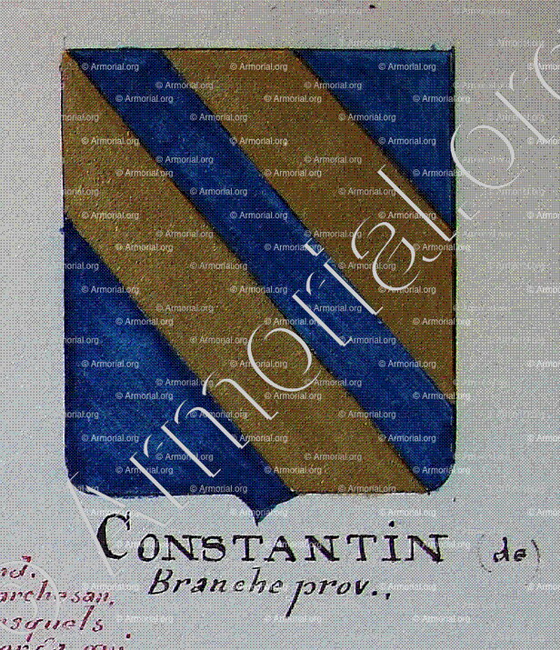 de CONSTANTIN - Armorial Nice. (J. Casal, 1903) (Bibl. mun. de Nice) - France (i)