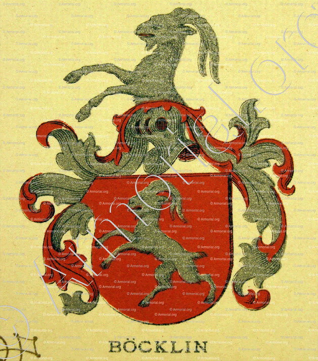 BÖCKLIN_Wappenbuch der Stadt Basel . B.Meyer Knaus 1880_Schweiz
