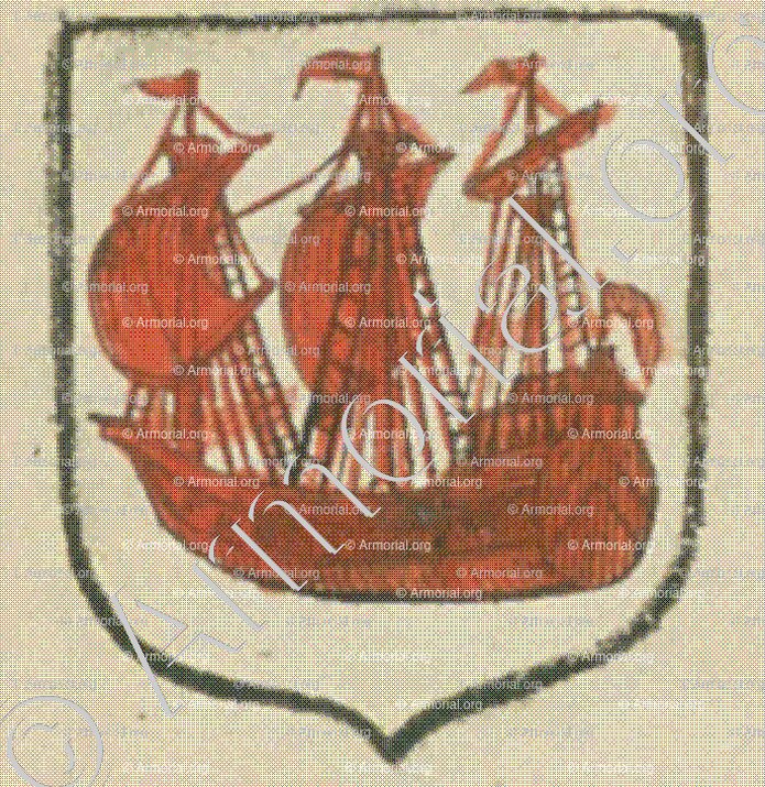 VEDEAU (La Rochelle)_Blason enregistré sous le règne de Louis XIV._France