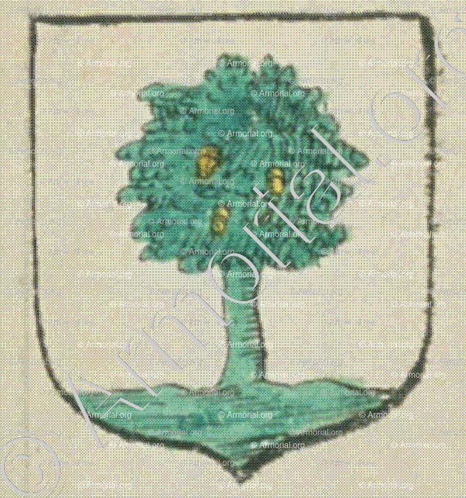 de BEAUCHESNE (La Rochelle)_Blason enregistré sous le règne de Louis XIV._France