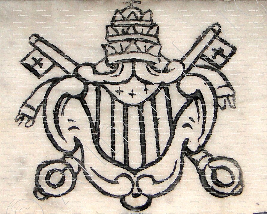BENEDICTUS XIV_Pape, 1740. Blason relevé à Bastia. Corse_France ()