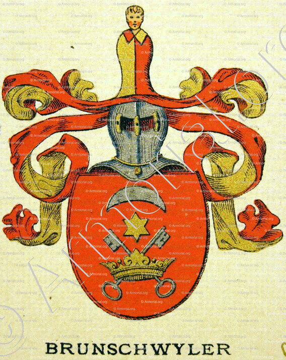 BRUNSCHWYLER_Wappenbuch der Stadt Basel . B.Meyer Knaus 1880_Schweiz
