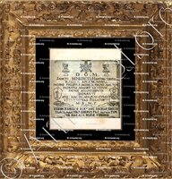 cadre-ancien-or-BENEDICTUS XIV_Pape, 1740. Blason relevé à Bastia. Corse_France