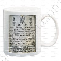 mug-BENEDICTUS XIV_Pape, 1740. Blason relevé à Bastia. Corse_France