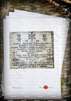 velin-d-Arches-BENEDICTUS XIV_Pape, 1740. Blason relevé à Bastia. Corse_France