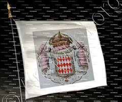 drapeau-DEO JUVANTE_Armorial Nice. (J. Casal, 1903) (Bibl. mun. de Nice) Avec l'Aide de Dieu ( devise des Grimaldi)_France