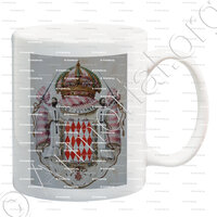 mug-DEO JUVANTE_Armorial Nice. (J. Casal, 1903) (Bibl. mun. de Nice) Avec l'Aide de Dieu ( devise des Grimaldi)_France