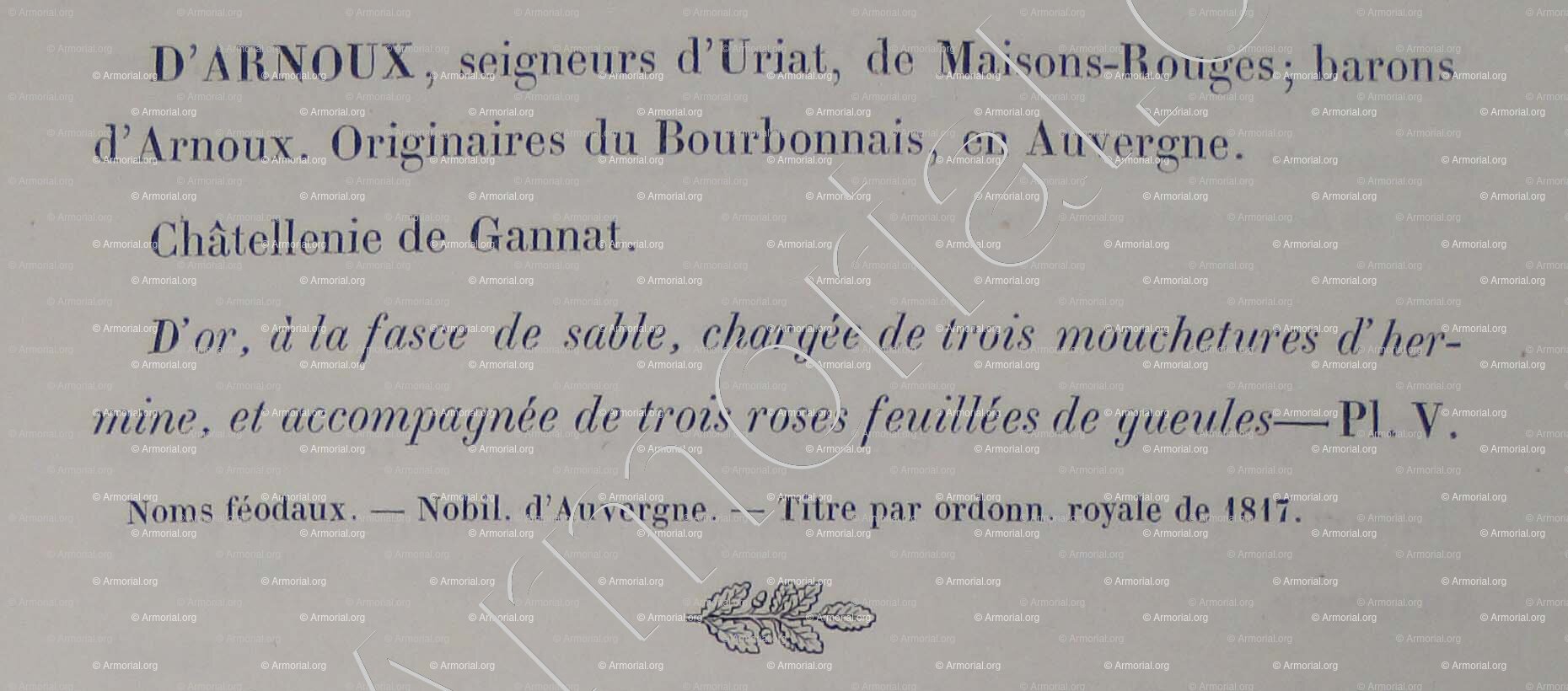 D'ARNOUX de MAISON ROUGE