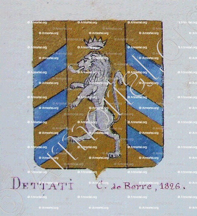 DETTATI (de Berre) _Armorial Nice. (J. Casal, 1903) (Bibl. mun. de Nice)_France (i)