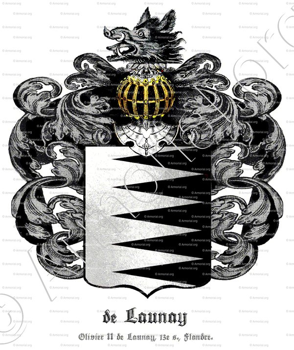 de LAUNAY_Olivier II de Launay, 13e s., Flandre._Comté de Flandre (1). +